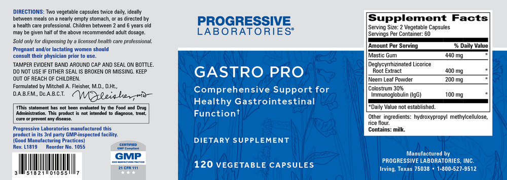 Gastro Pro, 120 Capsules , Brand_Progressive Labs capsules Form_Capsules Requires Consultation Size_120 Capsules