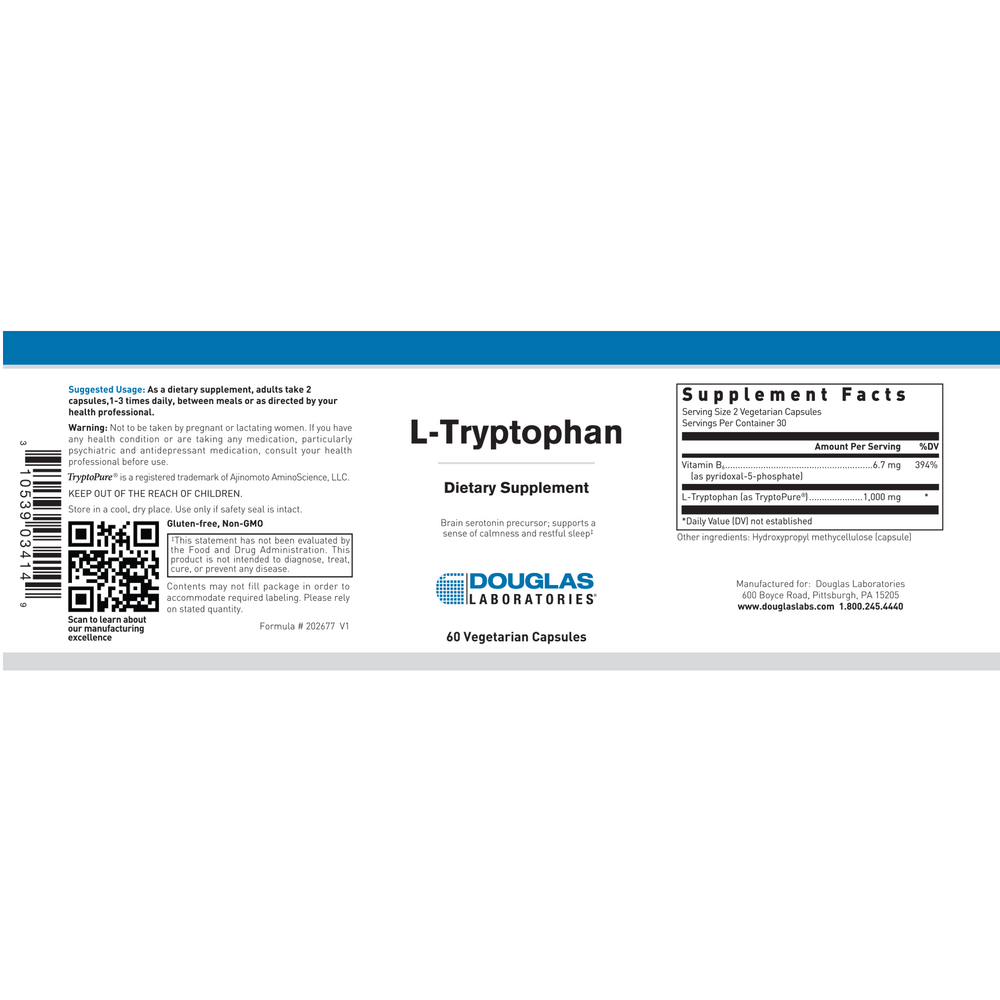 L-Tryptophan, 60 Capsules