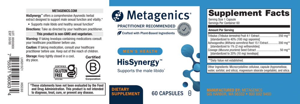 HisSynergy™, 60 Tablets , Emersons Emersons-Alt Form_Capsules tabs