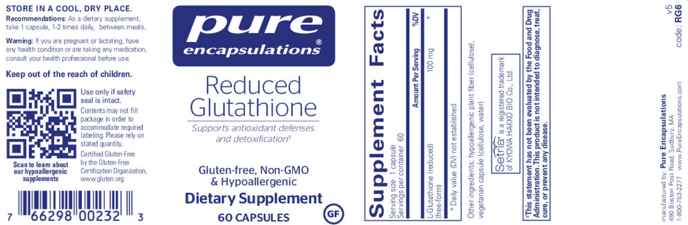 Reduced Glutathione , Pure