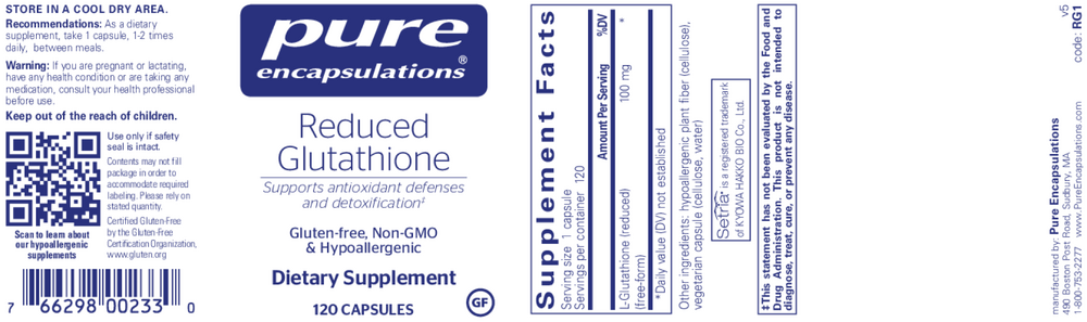 Reduced Glutathione , Pure