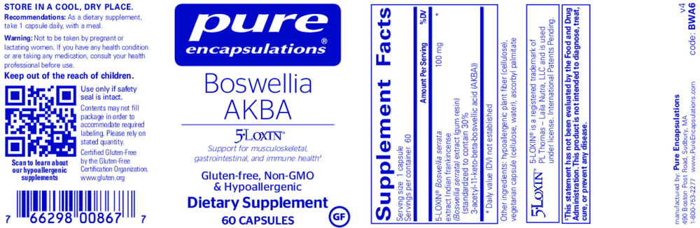 Boswellia AKBA, 60 Capsules