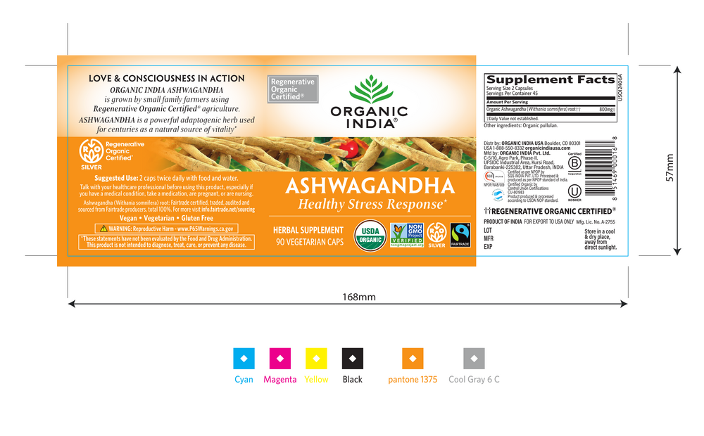 Ashwagandha, 90 capsules , Ayurveda Brand_Organic India Form_Capsules