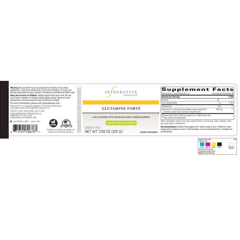 Glutamine Forte Citrus, 201 g