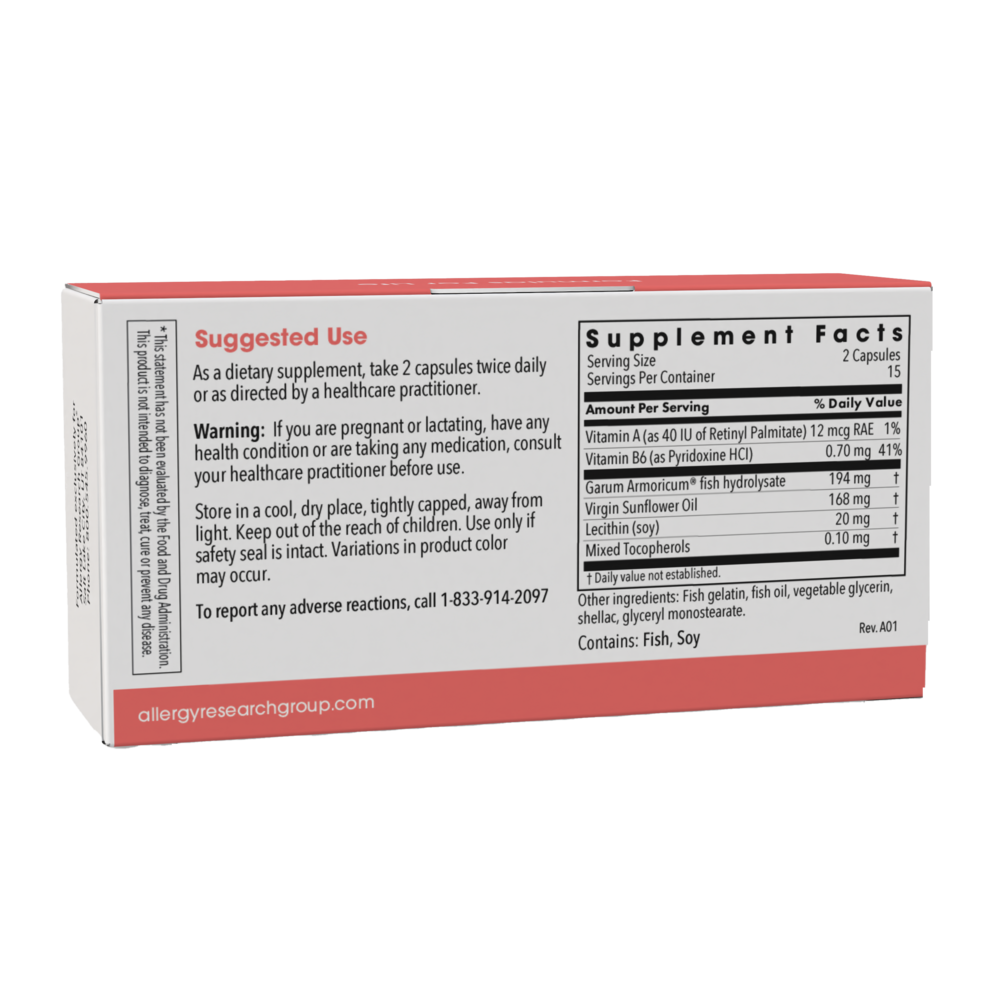 Allergy Research Group Stabilium 200 - back of bottle