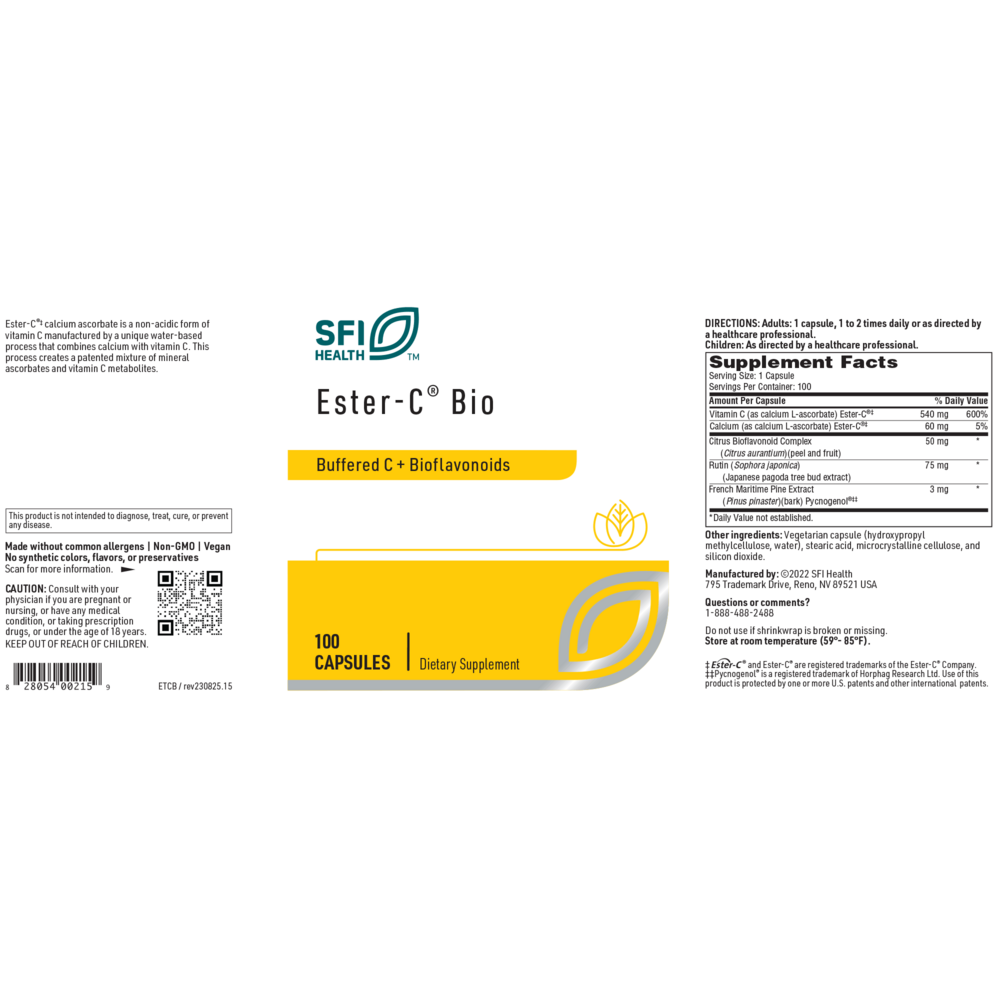 Ester-C® Bio, 100 Capsules