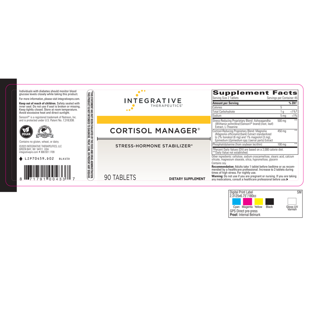Cortisol Manager™, 90 Tablets