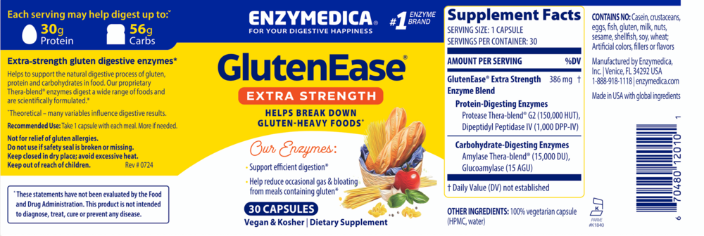 GlutenEase Extra Strength, 30 Capsules
