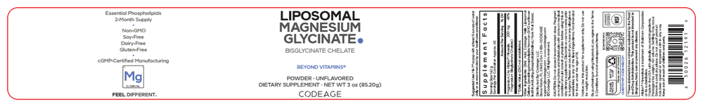 Liposomal Magnesium Glycinate Powder, 85.2 g Powder