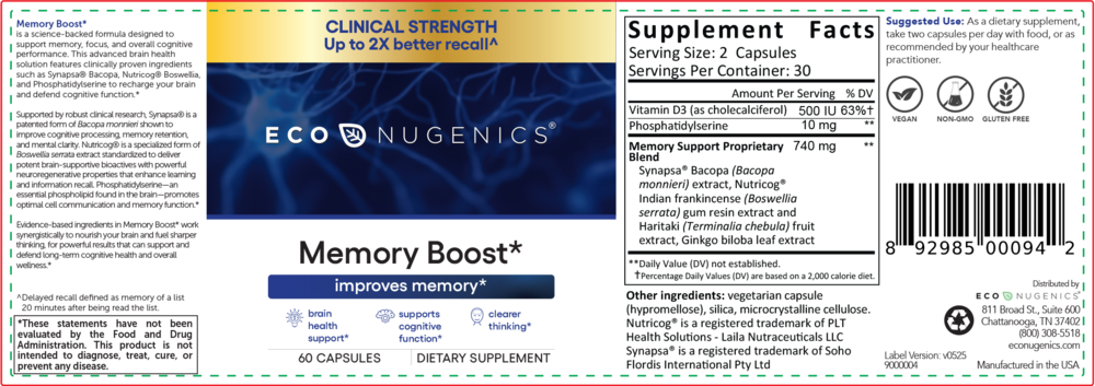 Memory Boost, 60 Capsules