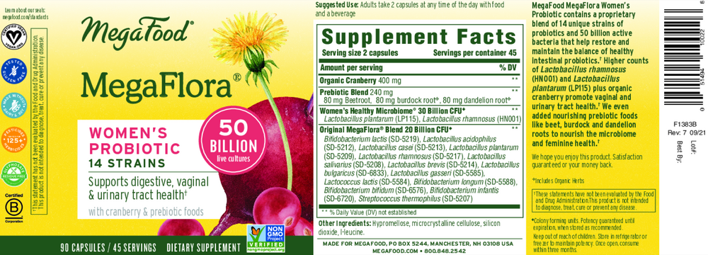 MegaFlora® Women's Probiotic, 90 Capsules