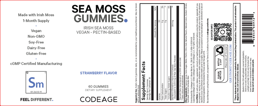 Sea Moss, 60 Gummies