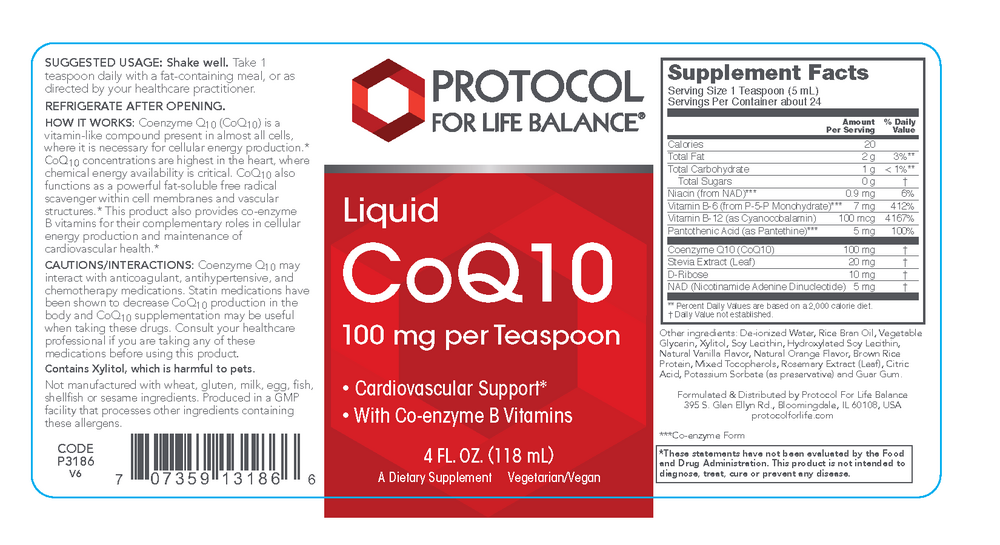 CoQ10 Liquid 100mg, 118 Milliliters , Brand_Protocol for Life Balance Form_Liquid liquid Requires Consultation Size_118 Milliliters