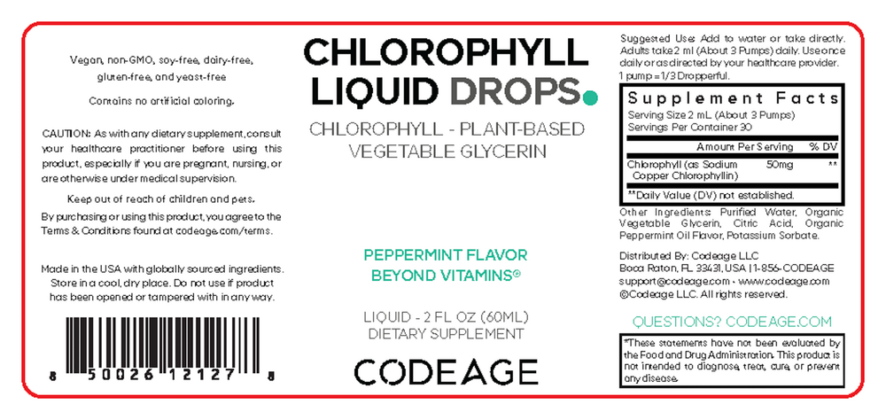 Chlorophyll+ Liquid Drops, 60 mL Liquid