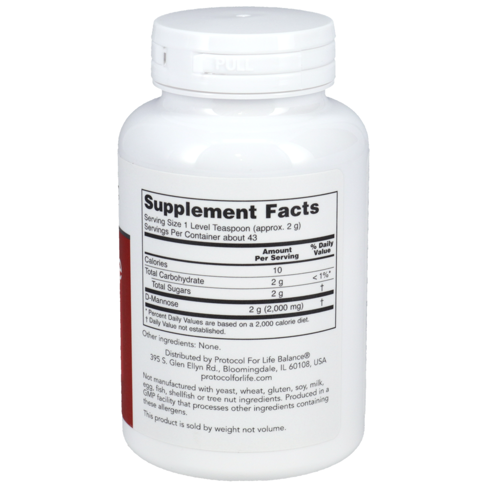 D-Mannose Powder, 3 Oz (85 g) Powder , Brand_Protocol for Life Balance Form_Powder powder Requires Consultation Size_3 Oz Size_85 Grams