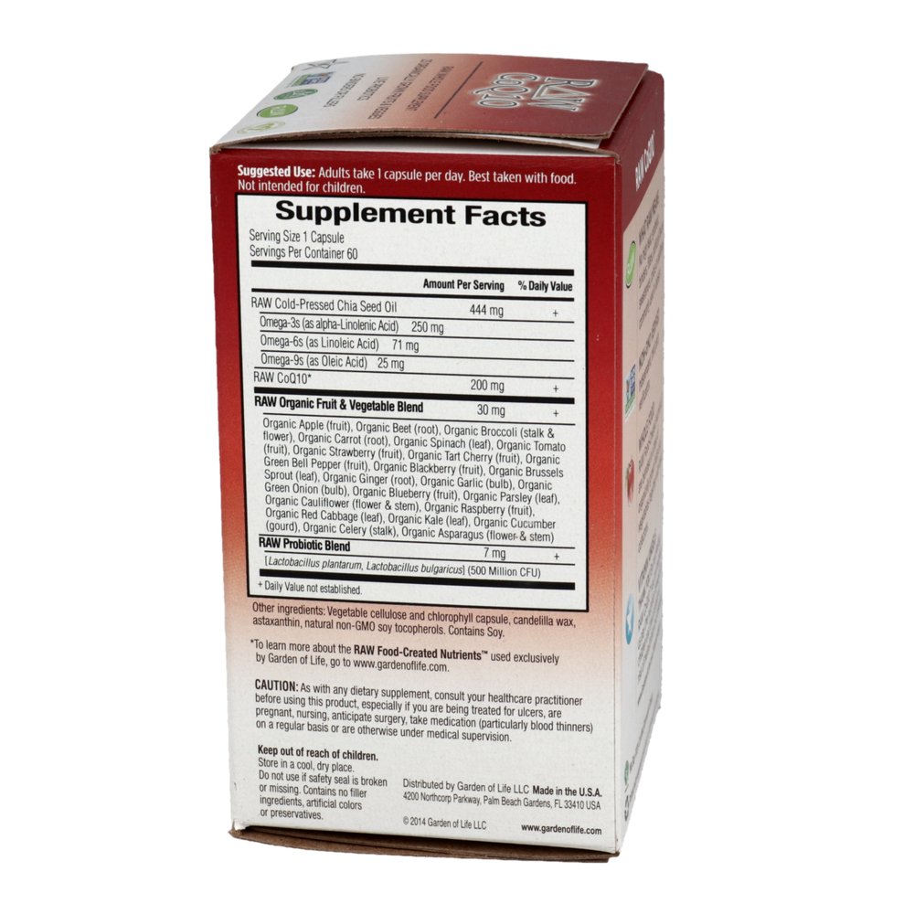 RAW CoQ10, 60 Capsules