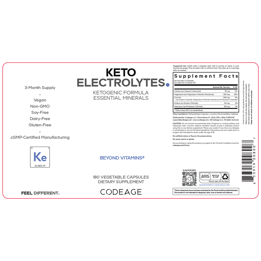 Keto Electrolytes, 180 Capsules