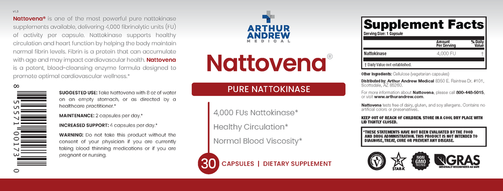 Arthur Andrew Medical Nattovena 4,000 FU - back