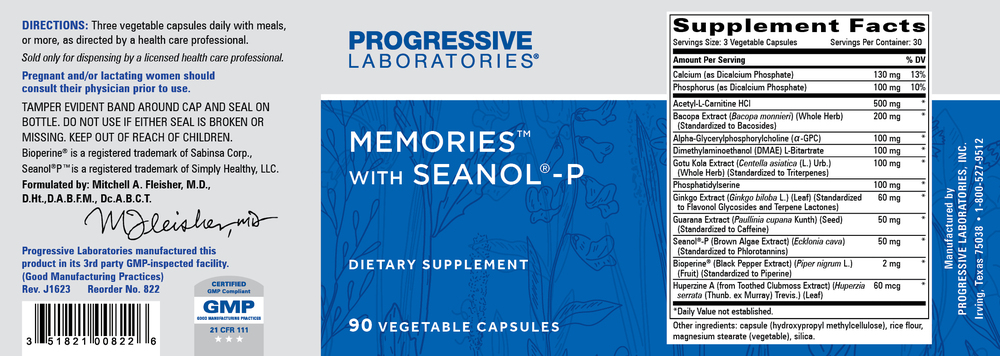 Memories™ with Seanol-P™, 90 Capsules , Brand_Progressive Labs capsules Form_Capsules Requires Consultation Size_90 Capsules