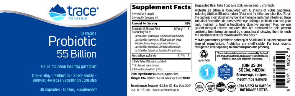 Probiotic 55 Billion, 30 Capsules