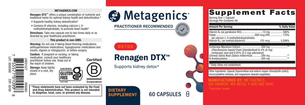 Renagen™ DTX, 60 Capsules , caps Emersons Emersons-Alt Form_Capsules