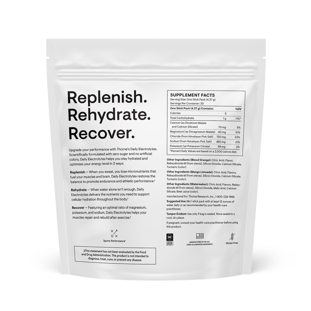 Daily Electrolytes Variety Pack, 30 Packets , Brand_Thorne Research Form_Packets Size_30 Packets