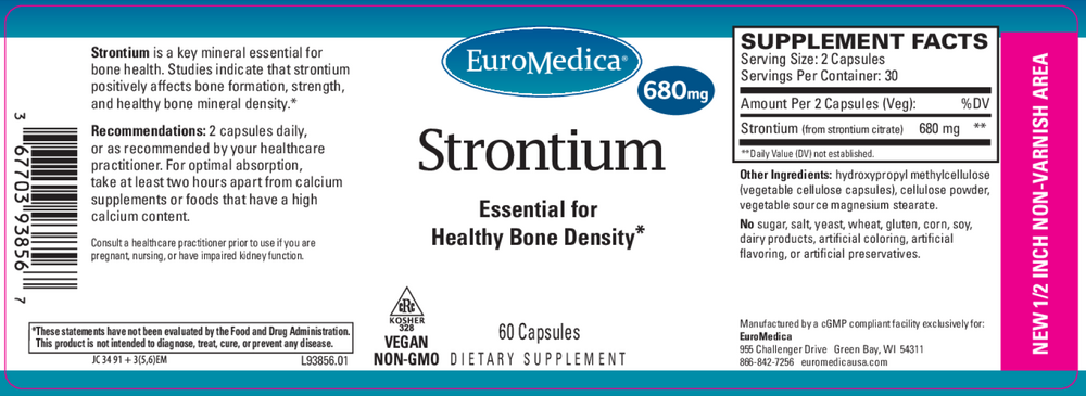 Strontium, 60 Vegetarian Capsules