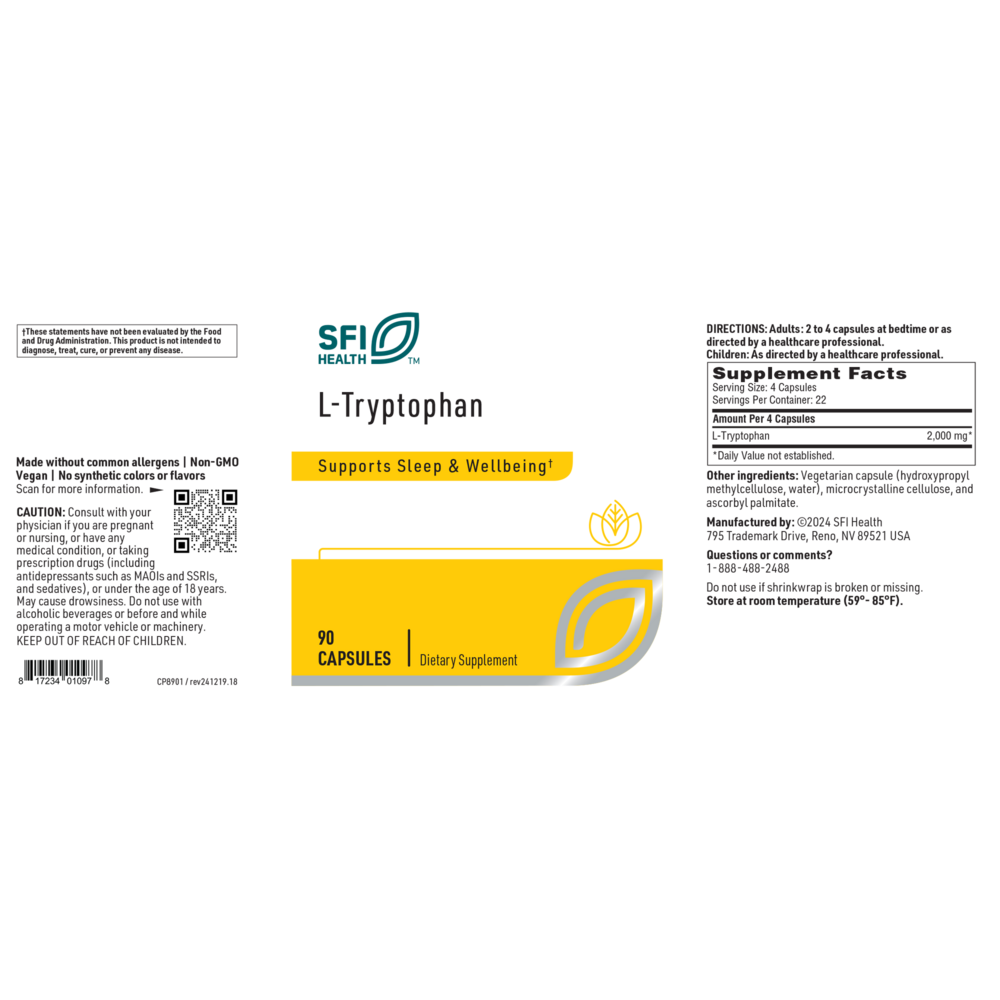 L-Tryptophan, 90 Capsules