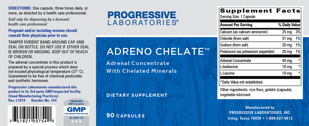 Adreno Chelate, 90 Capsules , Brand_Progressive Labs capsules Form_Capsules Requires Consultation Size_90 Capsules