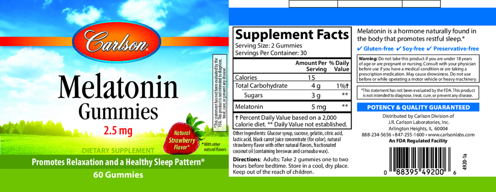 Melatonin Gummies 60 gummies