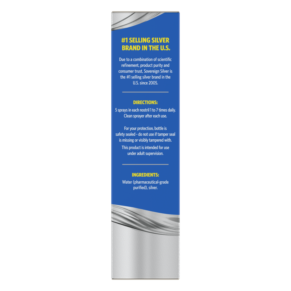 Bio-Active Silver Hydrosol™, 10 ppm, Vertical Spray, 1 Fl Oz (29 mL) Liquid — back
