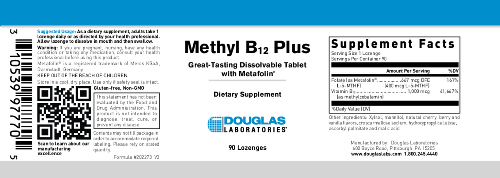 Methyl B12 Plus, 90 Lozenges