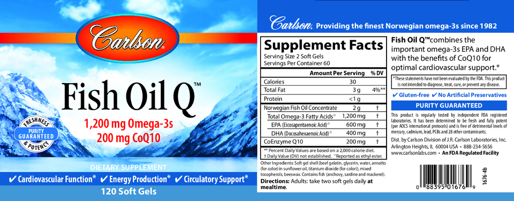 Fish Oil Q, 120 Softgels