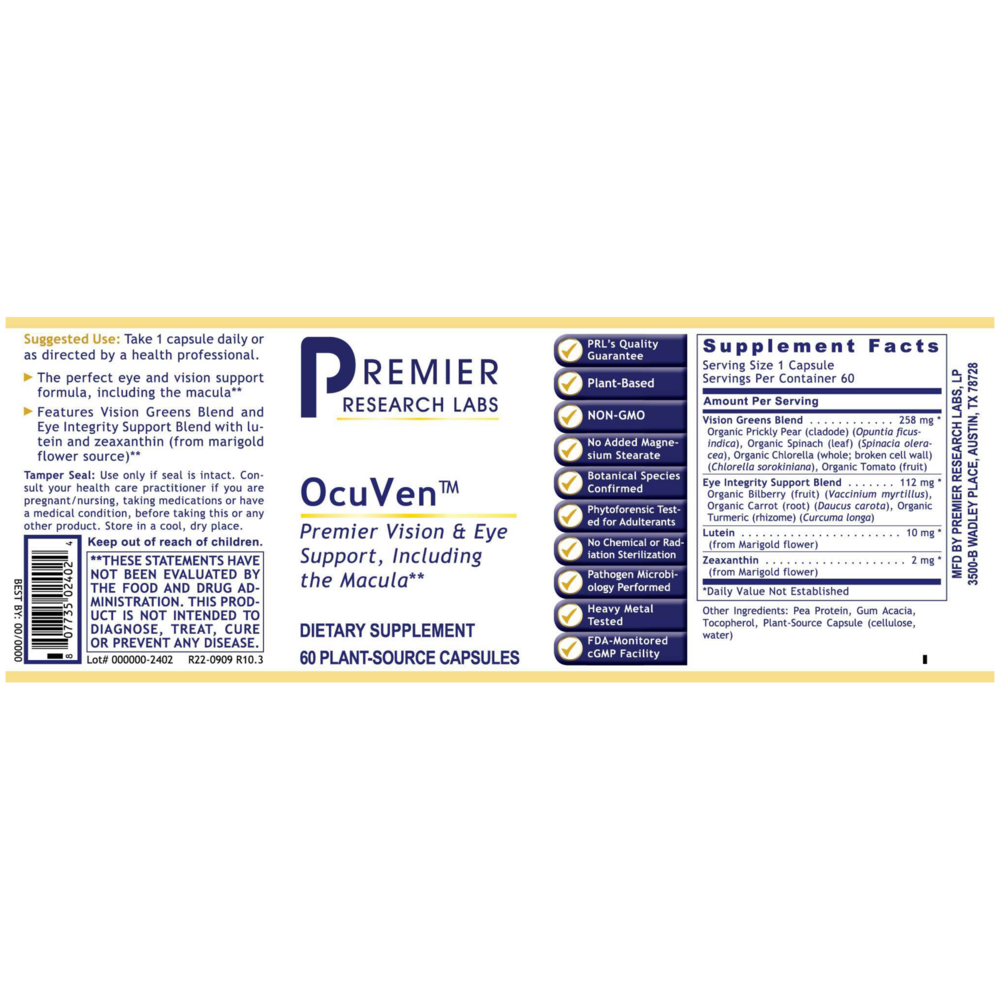 OcuVen, 60 Capsules , Brand_Premier Research Labs capsules Form_Capsules Requires Consultation Size_60 Capsules