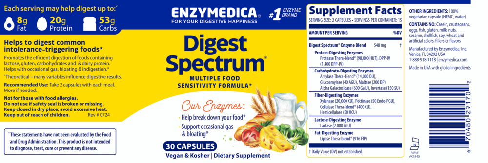 Digest Spectrum, 30 Capsules