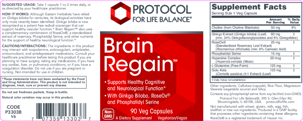Brain Regain, 90 Capsules