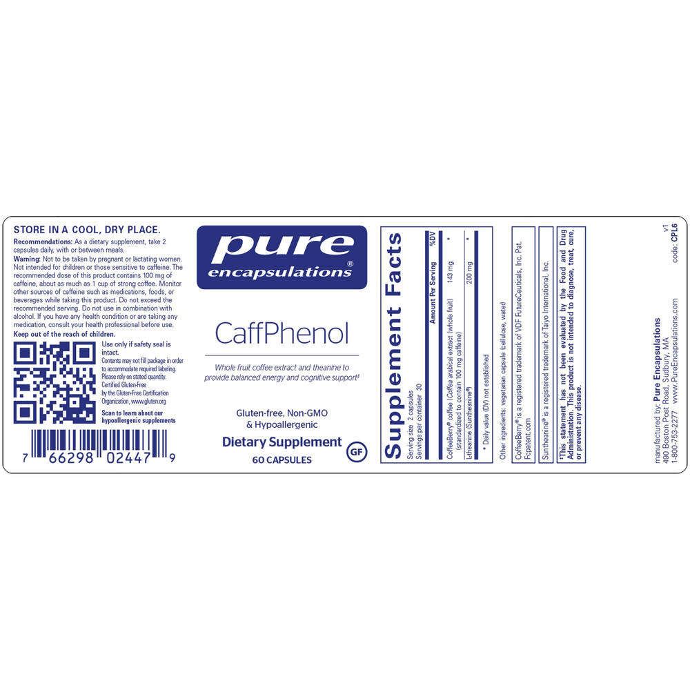 CaffPhenol, 60 Capsules , Brand_Pure Encapsulations Form_Capsules Requires Consultation Size_60 Capsules