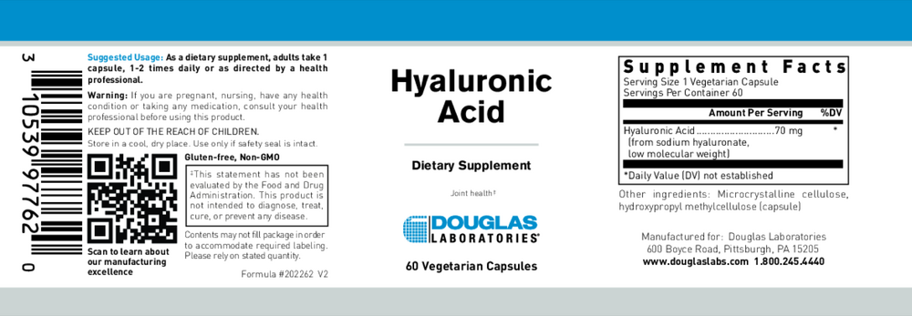 Hyaluronic Acid, 60 Capsules