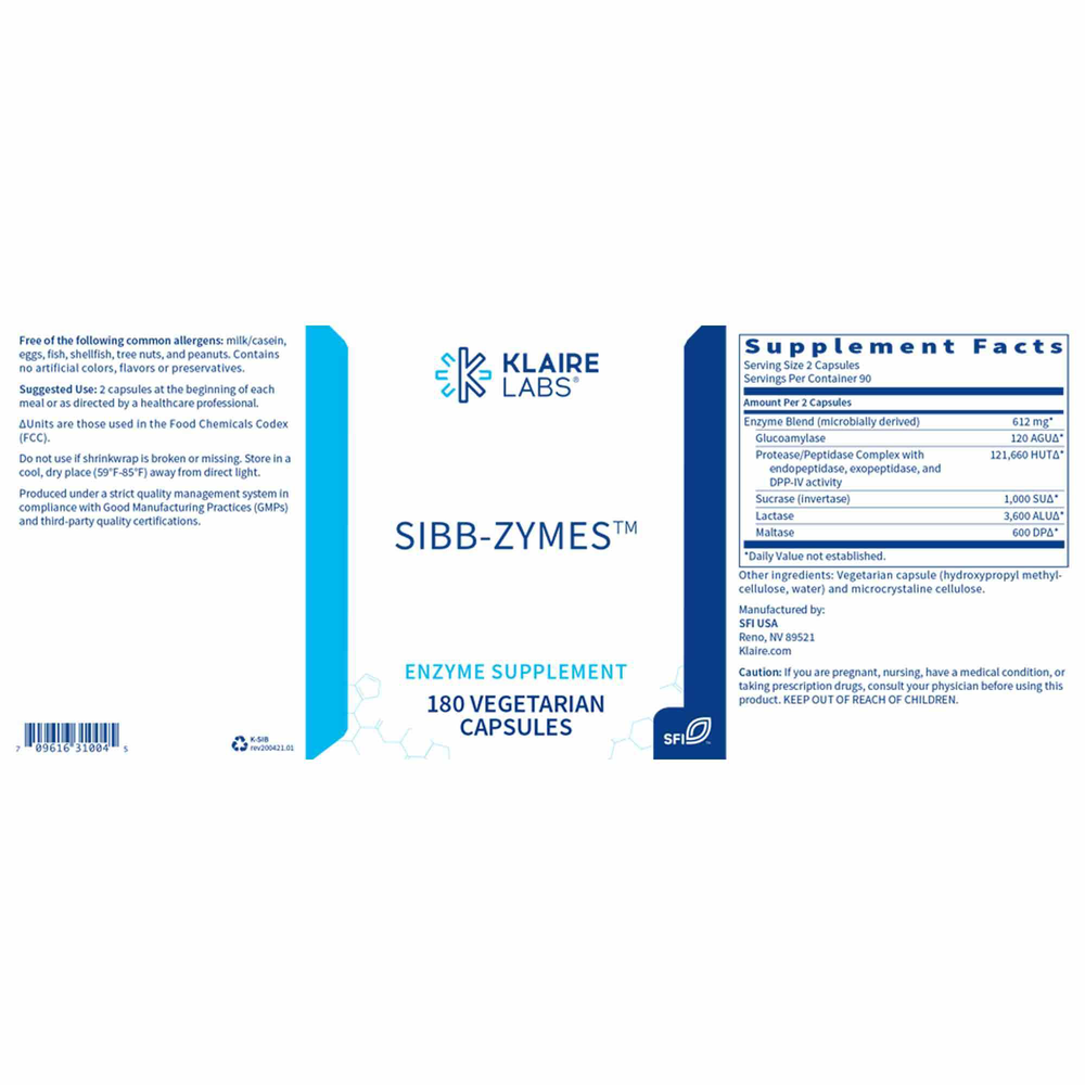 THER-BIOTIC® SIBB-Zymes™, 180 Capsules