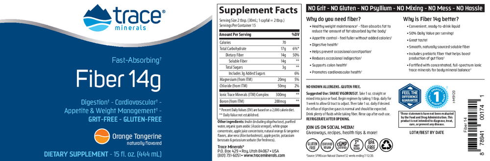 Fiber 14g (Fast-Absorbing), 444 mL Liquid