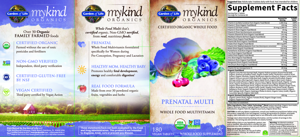 mykind Organics Prenatal Multi, 180 Vegan Tablets