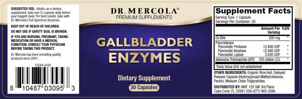 Gallbladder Ezymes, 30 Capsules