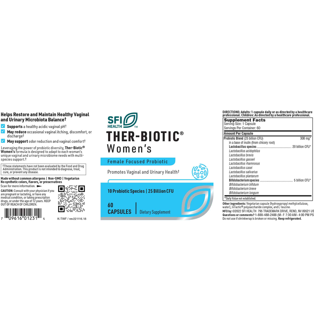 Ther-Biotic® Women's Probiotic, 60 Capsules