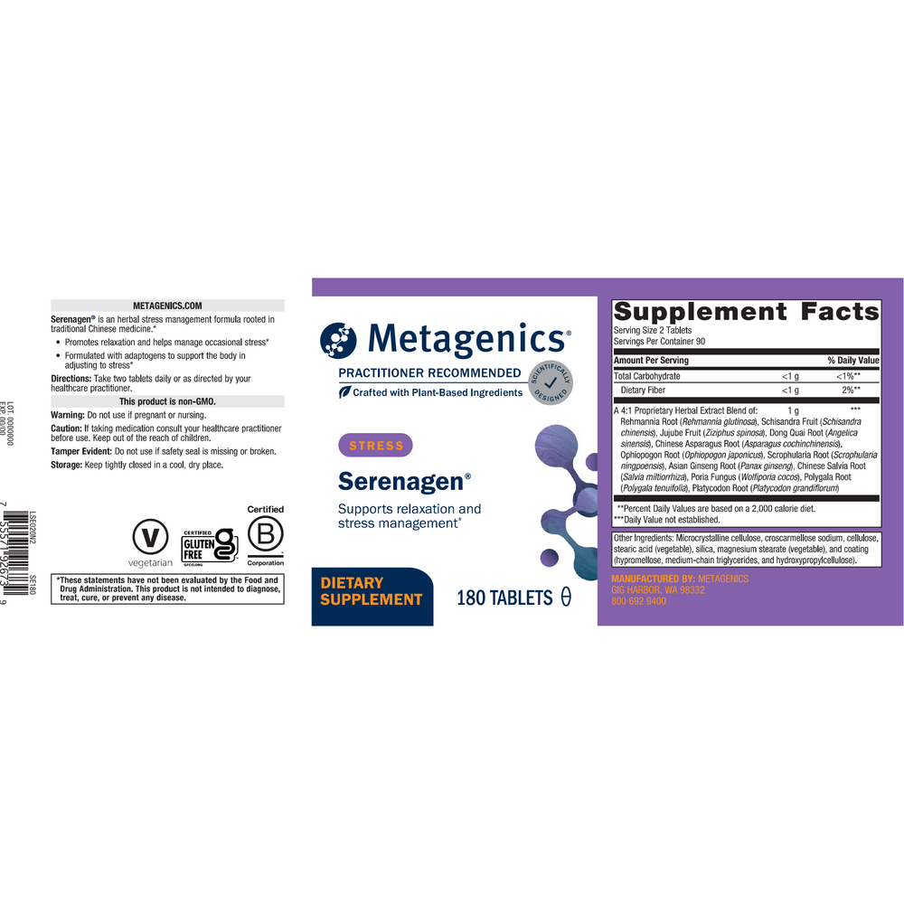 Serenagen®, 180 Tablets , Emersons Form_Tablets tabs