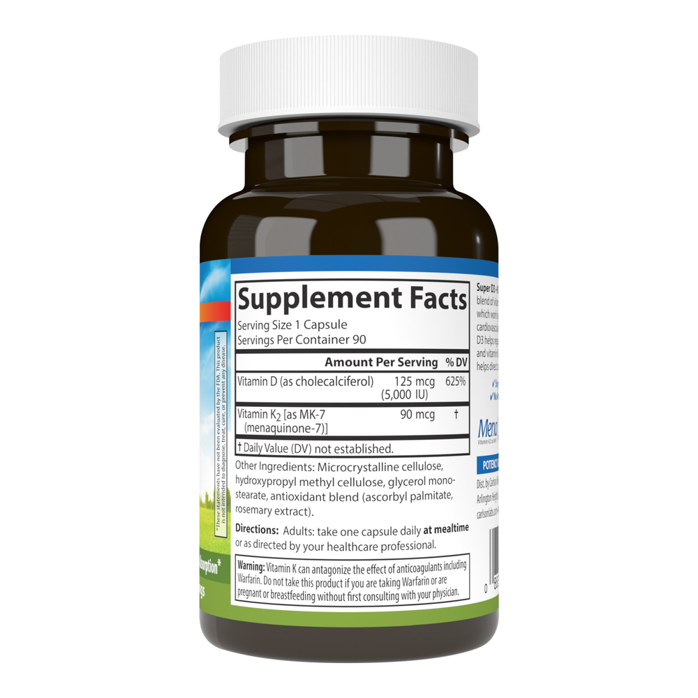 Super D3 + K2, 90 Capsules