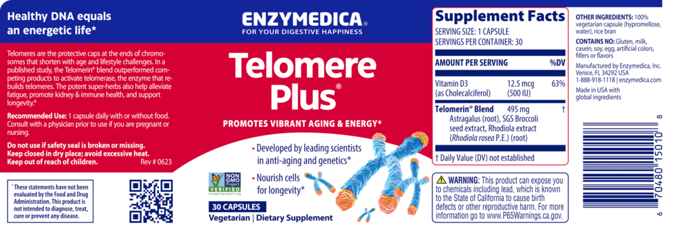 Telomere Plus, 30 Capsules
