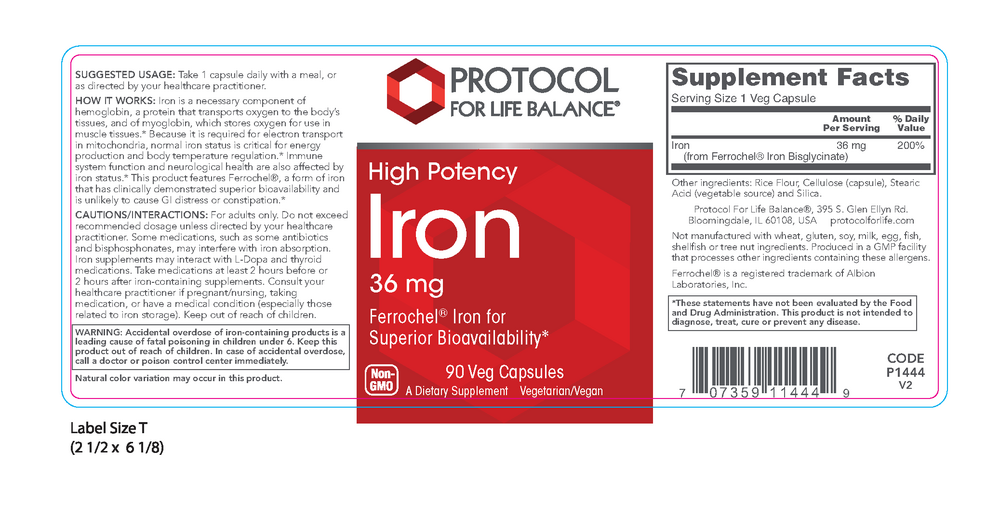 Iron 36mg, 90 Capsules , Brand_Protocol for Life Balance capsules Form_Capsules Requires Consultation Size_90 Capsules