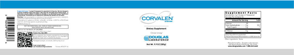 Douglas Laboratories Corvalen Ribose, 280 g Powder