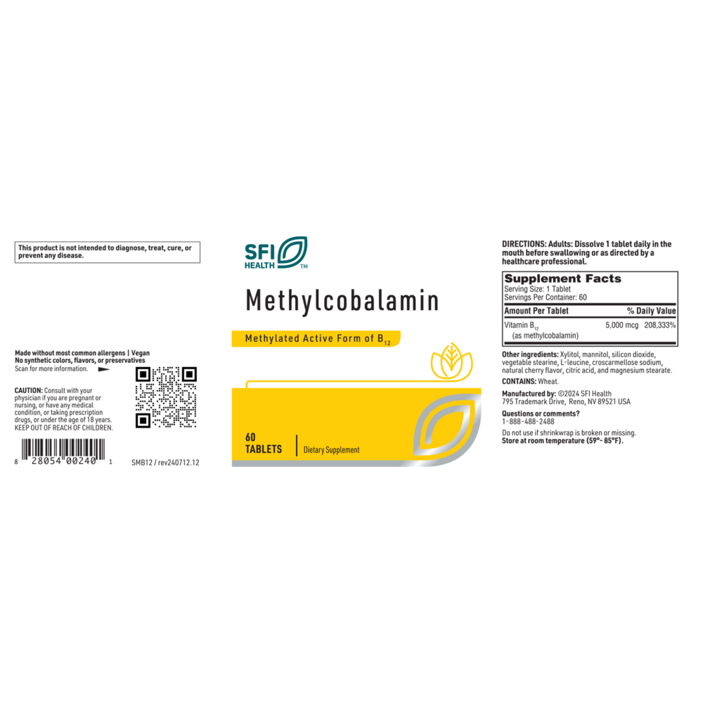 Methylcobalamin, 60 Tablets