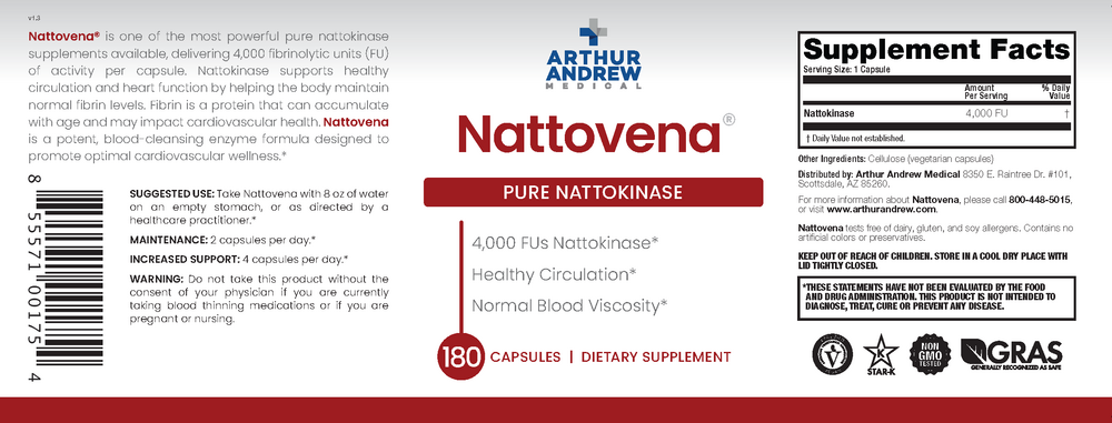 Arthur Andrew Medical Nattovena 4,000 FU - back